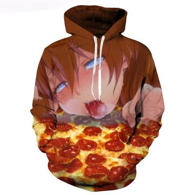ahegao pizza hoodie - Ahegao Hoodie