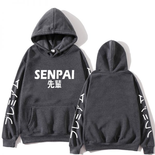 New Winter Anime Senpai Design Print Fleece Men s Hoodies Sweatshirts Men Women Streetwear Funny Black 3 - Ahegao Hoodie