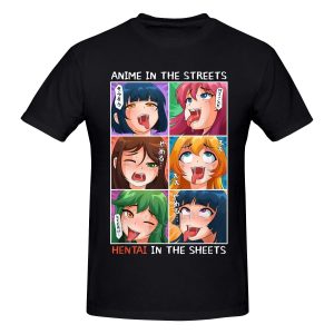 Hentai Ahegao Hentai In The Sheets Ecchi Anime T shirt Harajuku Clothing T shirt Cotton Sweatshirts - Ahegao Hoodie