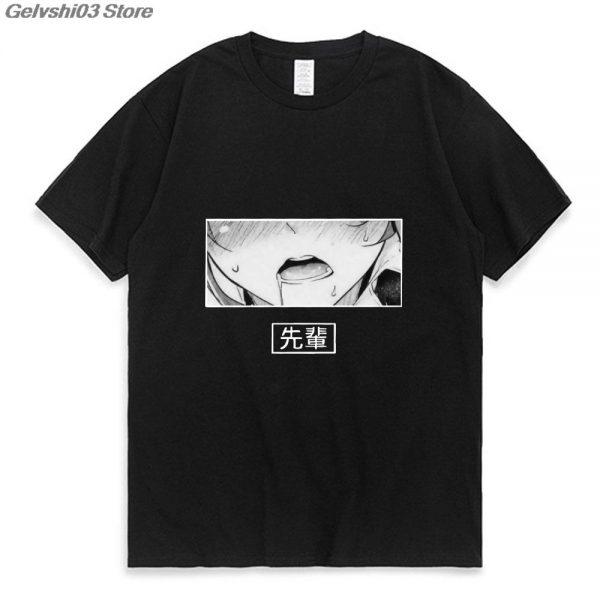 Hentai Waifu Lewd Sexy Hentai Ahegao Girl Print T Shirt Men Oversized Cotton T shirts Children - Ahegao Hoodie