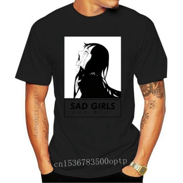 New Sad Girl Anime T Shirt Nu Goth Senpai Ahegao Shortsleeve Unisex T - Ahegao Hoodie